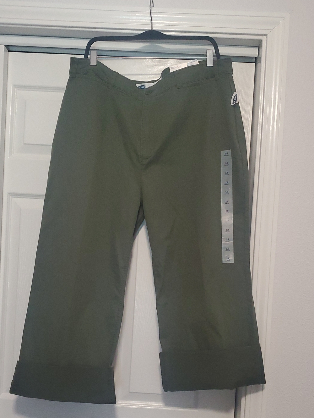 New Old Navy Olive Green High Rise Wide-Leg Pants